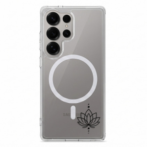 Čiré pouzdro iSaprio Pure s magnetickým kroužkem - Samsung Galaxy S25 Ultra - Lotos II