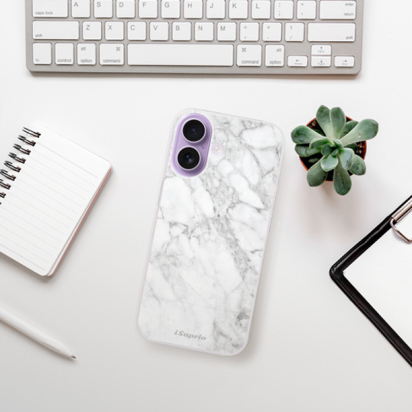 Silikonový kryt iSaprio - Apple iPhone 17 - SilverMarble 14