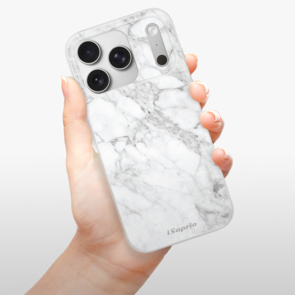 Silikonový kryt iSaprio - Apple iPhone 17 Pro - SilverMarble 14