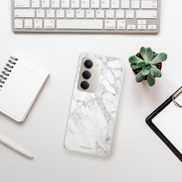 Silikonový kryt iSaprio - Xiaomi Redmi 15 - SilverMarble 14