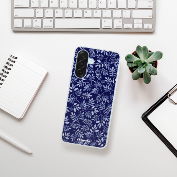 Silikonový kryt iSaprio - Samsung Galaxy A17 / A17 5G - Blue Leaves 05