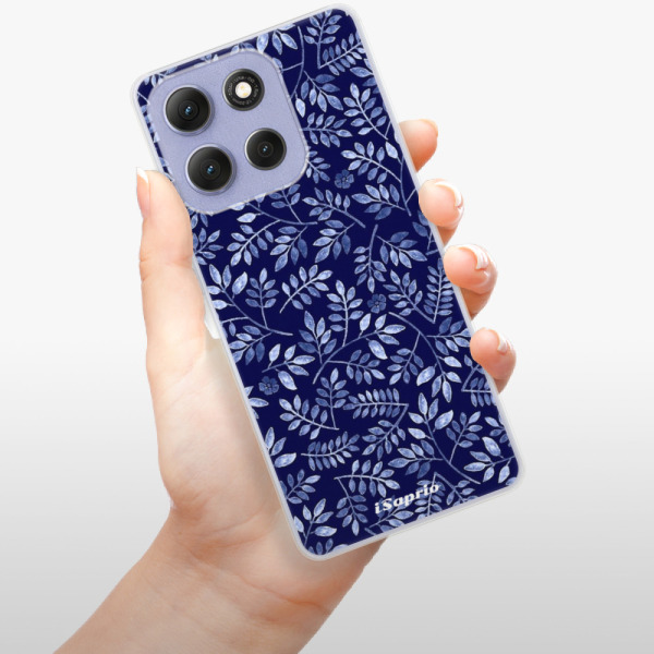 Silikonový kryt iSaprio - Motorola Moto G86 5G - Blue Leaves 05