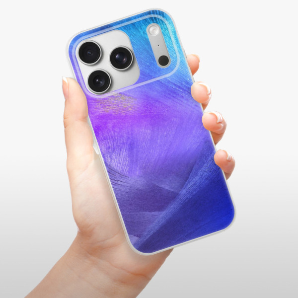 Silikonový kryt iSaprio - Apple iPhone 17 Pro - Purple Feathers