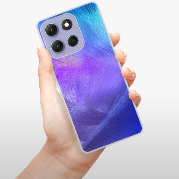 Silikonový kryt iSaprio - Motorola Moto G86 5G - Purple Feathers