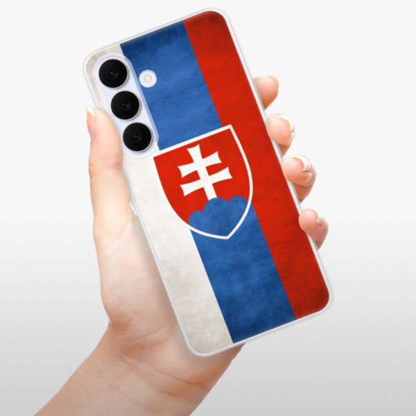 Silikonový kryt iSaprio - Samsung Galaxy S25 FE - vlajka Slovensko