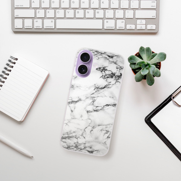 Silikonový kryt iSaprio - Apple iPhone 17 - Bílý mramor 01