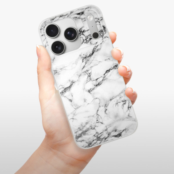 Silikonový kryt iSaprio - Apple iPhone 17 Pro - Bílý mramor 01