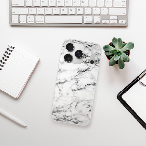 Silikonový kryt iSaprio - Apple iPhone 17 Pro - Bílý mramor 01