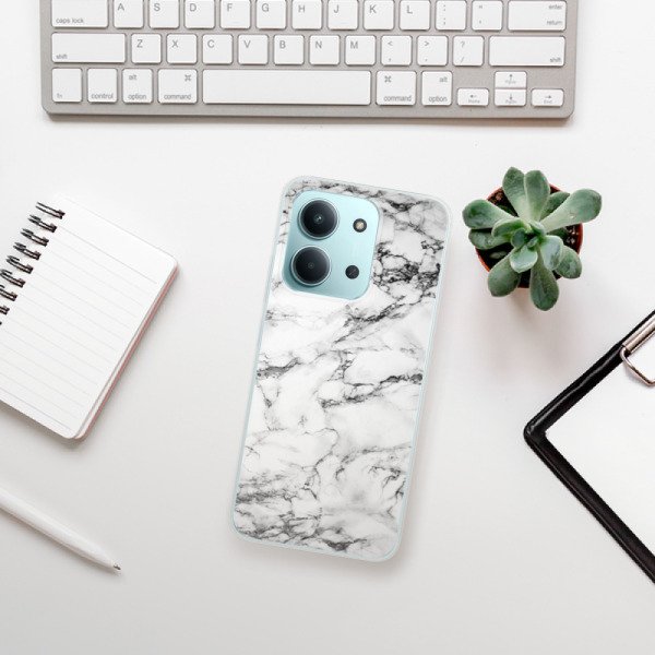 Silikonový kryt iSaprio - Xiaomi Redmi 15C - Bílý mramor 01