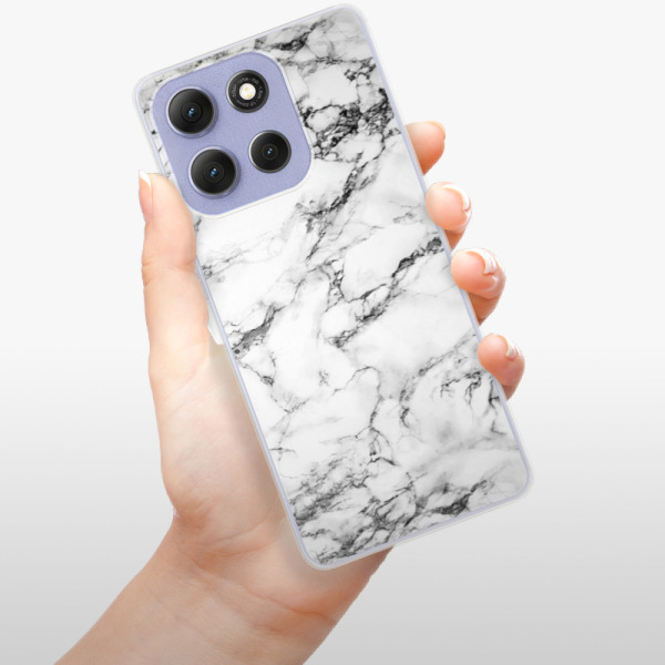 Silikonový kryt iSaprio - Motorola Moto G86 5G - Bílý mramor 01