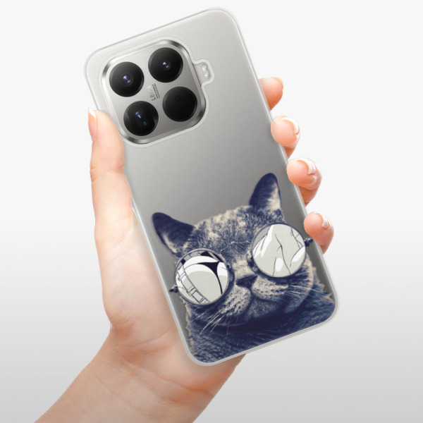 Silikonový kryt iSaprio - Xiaomi 15T Pro - Crazy Cat 01