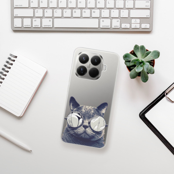 Silikonový kryt iSaprio - Xiaomi 15T Pro - Crazy Cat 01