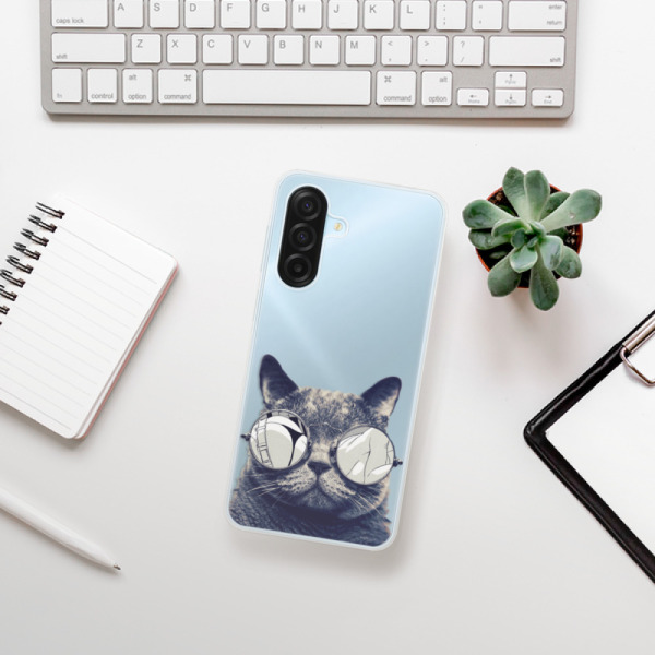 Silikonový kryt iSaprio - Samsung Galaxy A17 / A17 5G - Crazy Cat 01