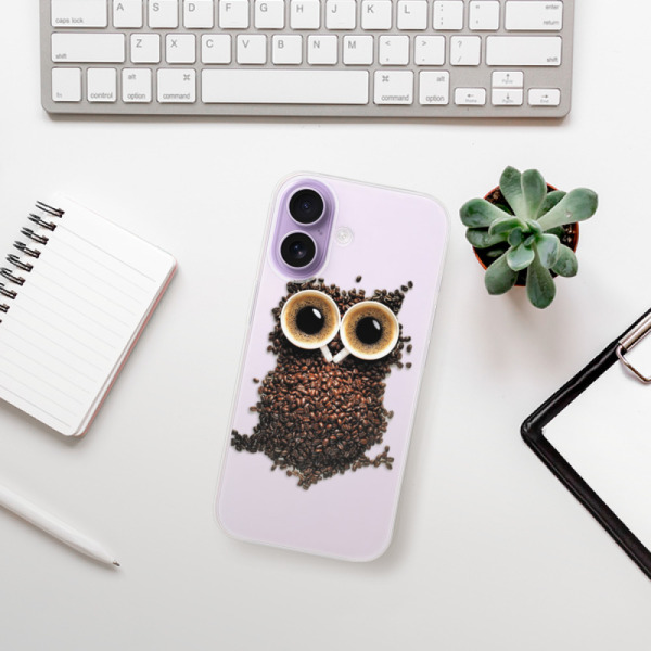 Silikonový kryt iSaprio - Apple iPhone 17 - Owl And Coffee