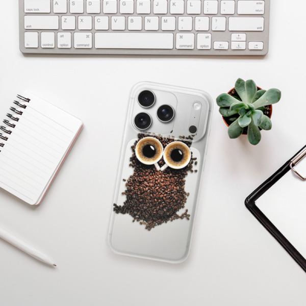 Silikonový kryt iSaprio - Apple iPhone 17 Pro - Owl And Coffee