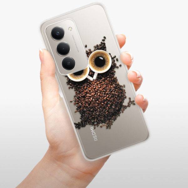 Silikonový kryt iSaprio - Xiaomi Redmi 15 - Owl And Coffee
