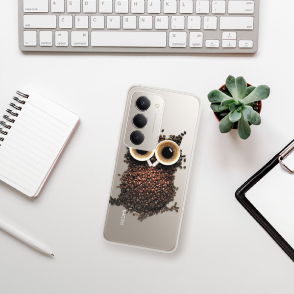 Silikonový kryt iSaprio - Xiaomi Redmi 15 - Owl And Coffee
