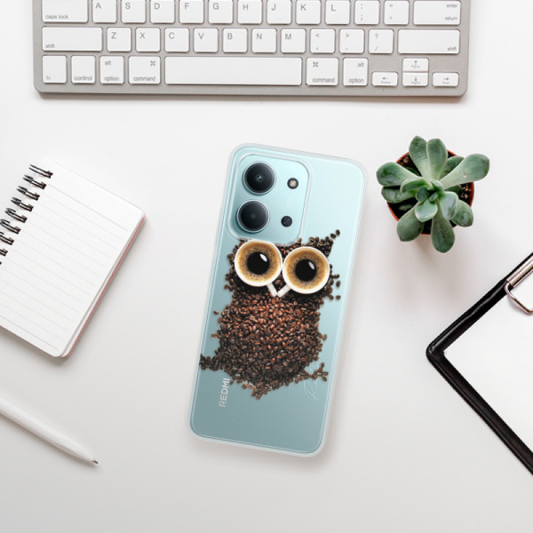 Silikonový kryt iSaprio - Xiaomi Redmi 15C - Owl And Coffee