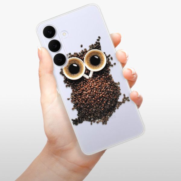 Silikonový kryt iSaprio - Samsung Galaxy S25 FE - Owl And Coffee