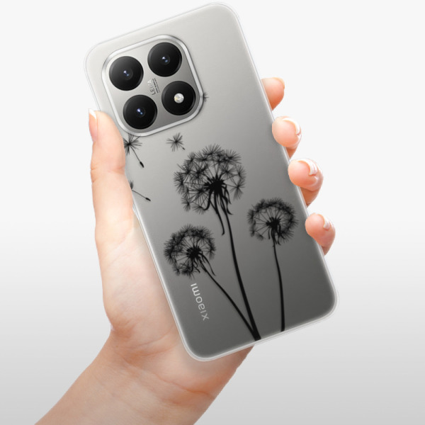 Silikonový kryt iSaprio - Xiaomi 15T - Three pampelišky - black