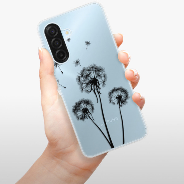 Silikonový kryt iSaprio - Samsung Galaxy A17 / A17 5G - Three pampelišky - black