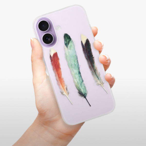 Silikonový kryt iSaprio - Apple iPhone 17 - Tři pírka