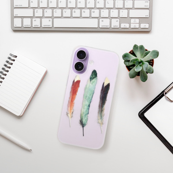 Silikonový kryt iSaprio - Apple iPhone 17 - Tři pírka