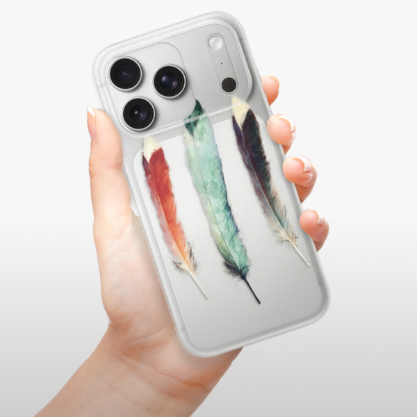 Silikonový kryt iSaprio - Apple iPhone 17 Pro - Tři pírka