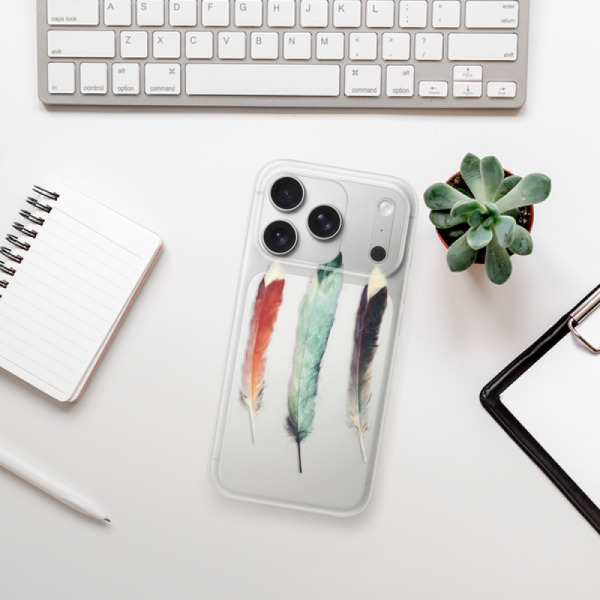 Silikonový kryt iSaprio - Apple iPhone 17 Pro - Tři pírka