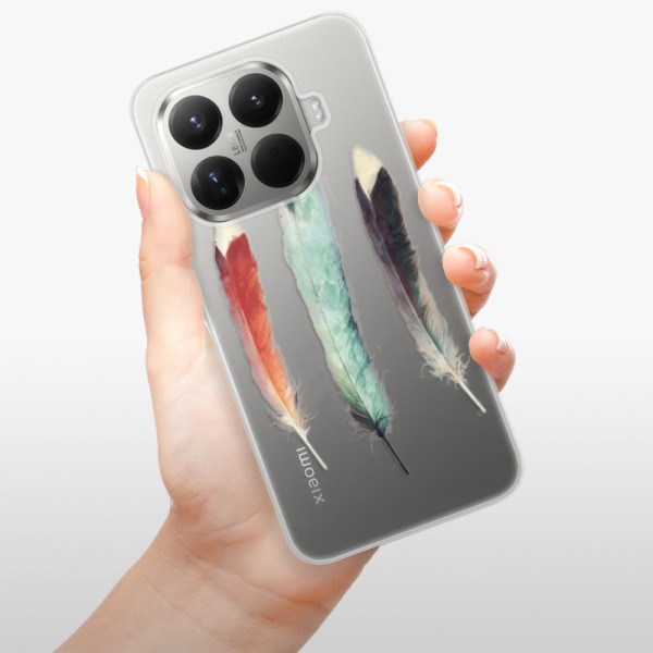 Silikonový kryt iSaprio - Xiaomi 15T Pro - Tři pírka