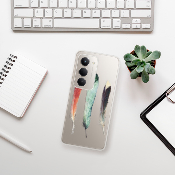 Silikonový kryt iSaprio - Xiaomi Redmi 15 - Tři pírka