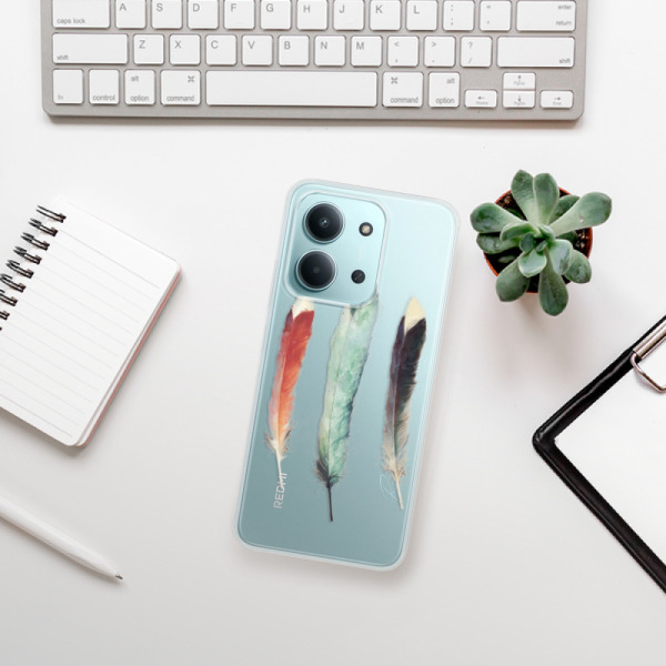 Silikonový kryt iSaprio - Xiaomi Redmi 15C - Tři pírka
