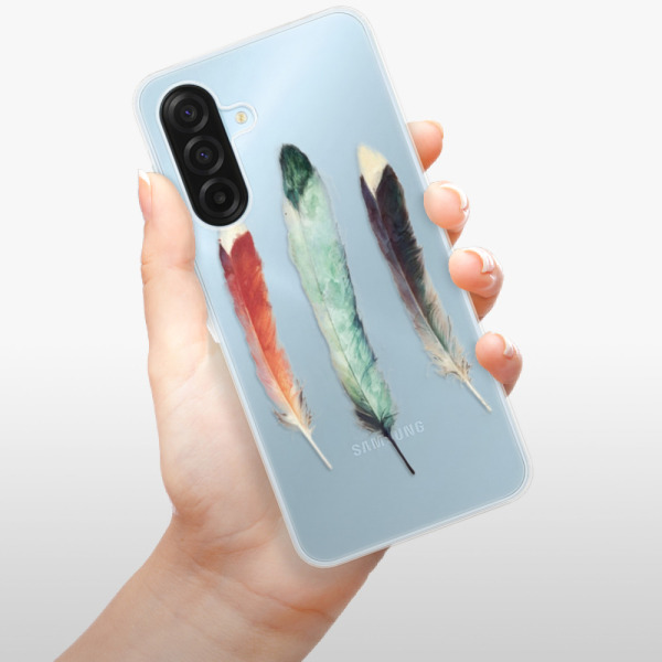 Silikonový kryt iSaprio - Samsung Galaxy A17 / A17 5G - Tři pírka