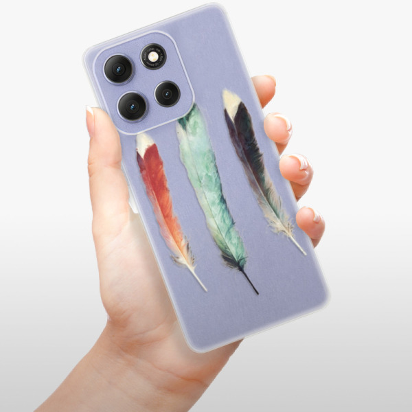 Silikonový kryt iSaprio - Motorola Moto G86 5G - Tři pírka