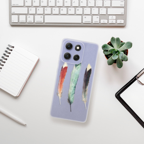 Silikonový kryt iSaprio - Motorola Moto G86 5G - Tři pírka