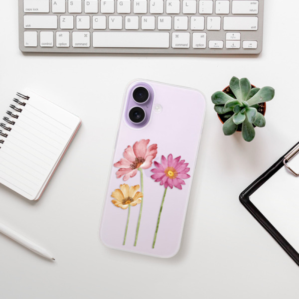 Silikonový kryt iSaprio - Apple iPhone 17 - Tři květiny