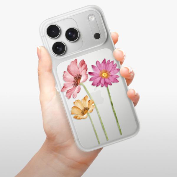 Silikonový kryt iSaprio - Apple iPhone 17 Pro - Tři květiny