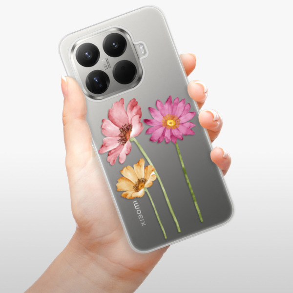 Silikonový kryt iSaprio - Xiaomi 15T Pro - Tři květiny