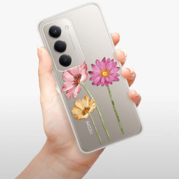 Silikonový kryt iSaprio - Xiaomi Redmi 15 - Tři květiny