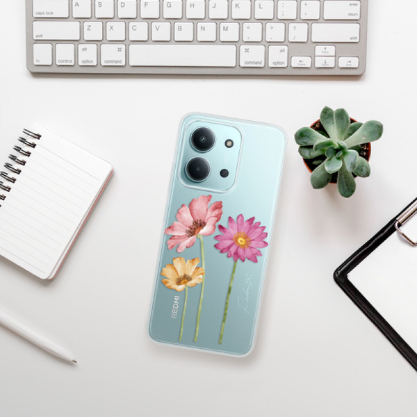 Silikonový kryt iSaprio - Xiaomi Redmi 15C - Tři květiny