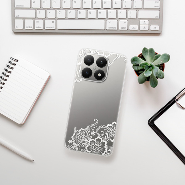 Silikonový kryt iSaprio - Xiaomi 15T - White Lace 02