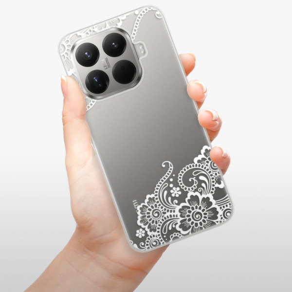 Silikonový kryt iSaprio - Xiaomi 15T Pro - White Lace 02