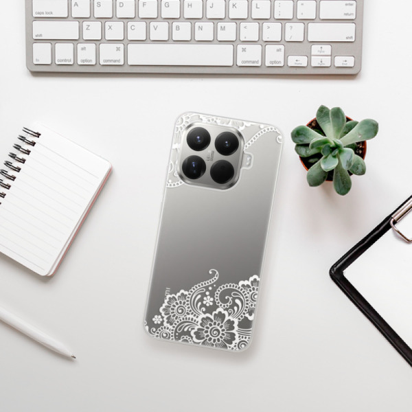 Silikonový kryt iSaprio - Xiaomi 15T Pro - White Lace 02