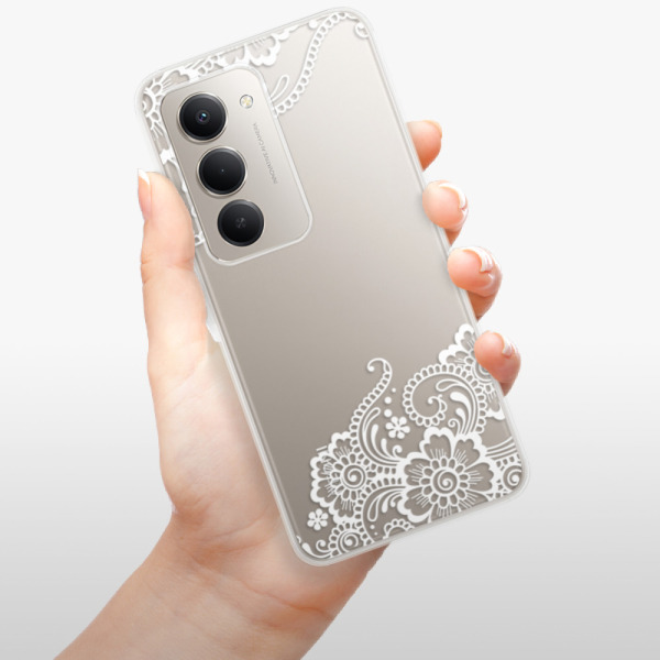 Silikonový kryt iSaprio - Xiaomi Redmi 15 - White Lace 02