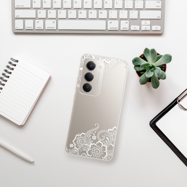 Silikonový kryt iSaprio - Xiaomi Redmi 15 - White Lace 02