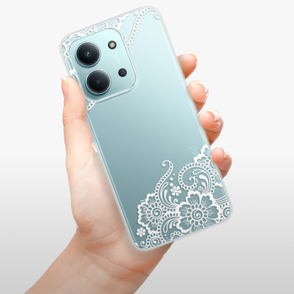 Silikonový kryt iSaprio - Xiaomi Redmi 15C - White Lace 02