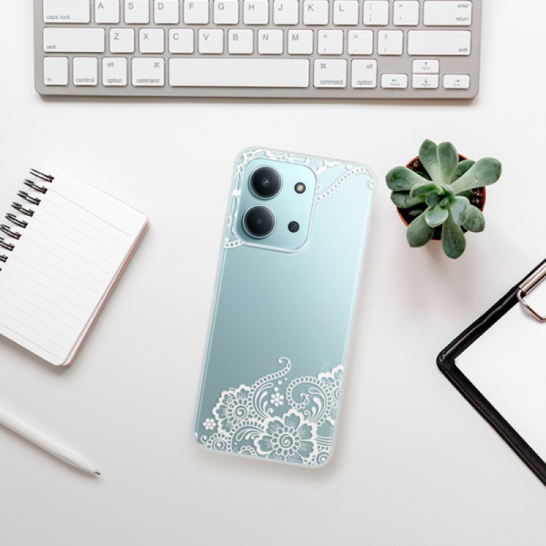 Silikonový kryt iSaprio - Xiaomi Redmi 15C - White Lace 02