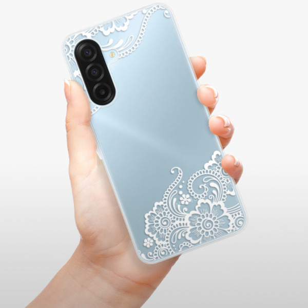 Silikonový kryt iSaprio - Samsung Galaxy A17 / A17 5G - White Lace 02