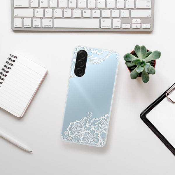 Silikonový kryt iSaprio - Samsung Galaxy A17 / A17 5G - White Lace 02