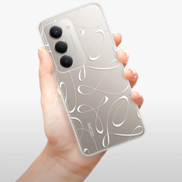 Silikonový kryt iSaprio - Xiaomi Redmi 15 - Fancy - white